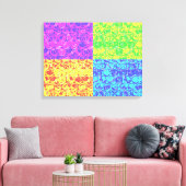 Pop van regenboogballetjes canvas afdruk (Insitu (Woonkamer))