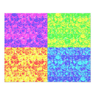 Pop van regenboogballetjes foto afdruk