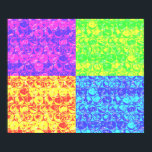 Pop van regenboogballetjes poster<br><div class="desc">Pop kunstbubbelomslagpatroon in regenboogkleuren</div>