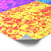 Pop van regenboogballetjes poster (Hoek)