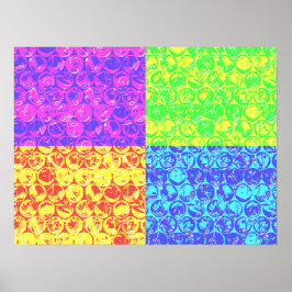 Pop van regenboogballetjes poster