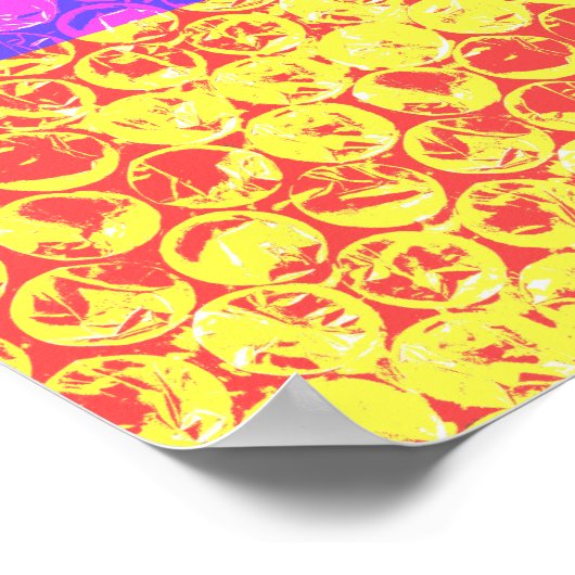 Pop van regenboogballetjes poster (Hoek)