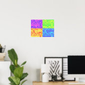 Pop van regenboogballetjes poster (Thuiskantoor)