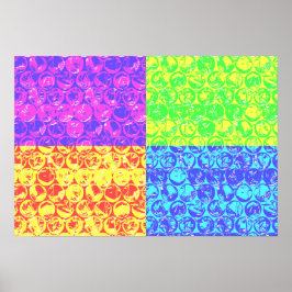 Pop van regenboogballetjes poster