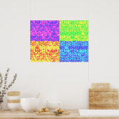 Pop van regenboogballetjes poster (Keuken)