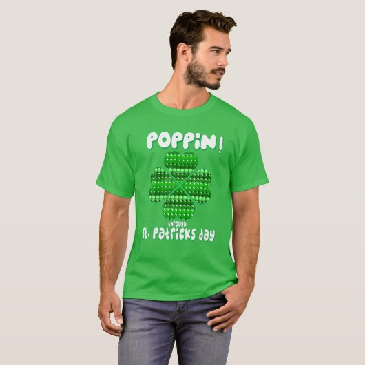 Pop van St. Patricks Day It Fidget Speelgoed Lucky T-shirt (Voorkant volledig)