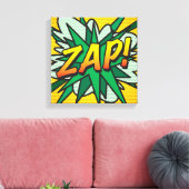 Pop van stripboeken Art ZAP Canvas Afdruk (Insitu (Woonkamer))