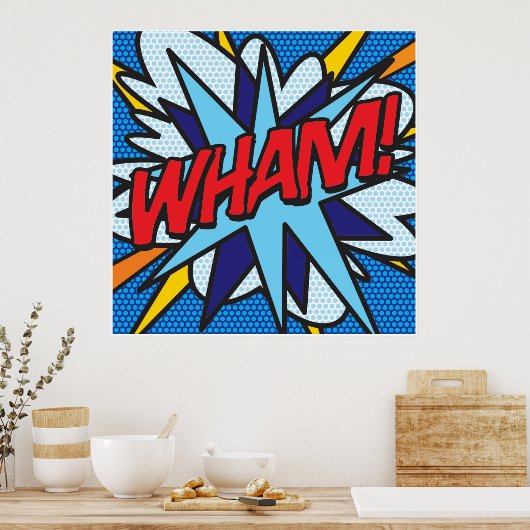 Pop van stripboeken WHAM Poster (Keuken)