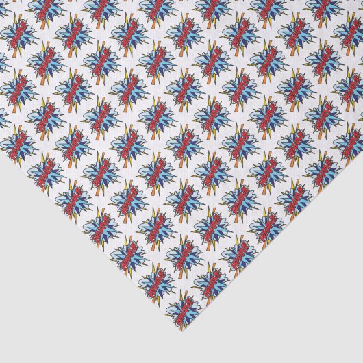 Pop van stripboeken WHAM Tissuepapier (Detail)