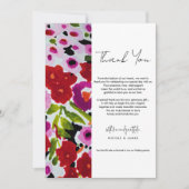 Pop van Vetgedrukte Kleur Inky Waterverf Bedankt Kaart (Voorkant)