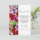 Pop van Vetgedrukte Kleur Inky Waterverf Bedankt Kaart (Staand voorkant)