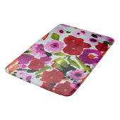 Pop van Vetgedrukte Kleur Inky Waterverf Flowers Badmat (Gekanteld)