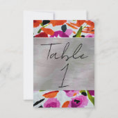 Pop van Vetgedrukte Kleur Inky Waterverf Flowers Kaart (Achterkant)