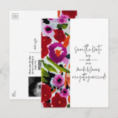 Pop van Vetgedrukte Kleur Inky Waterverf Save The Aankondigingskaart (Voorkant / Achterkant)