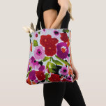 Pop van Vette Kleur Inky Waterverf Flowers Wedding Tote Bag<br><div class="desc">Pas aan met of zonder tekst.</div>