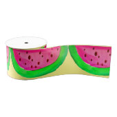 Pop van watermeloenslijppatroon waterverf grosgrain lint (Spoel)