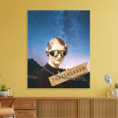 Pop van Woman Trailblazer Night Sky Art Canvas Afdruk (Insitu (Woonkamer))