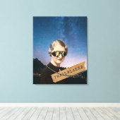 Pop van Woman Trailblazer Night Sky Art Canvas Afdruk (Insitu (Houten vloer))