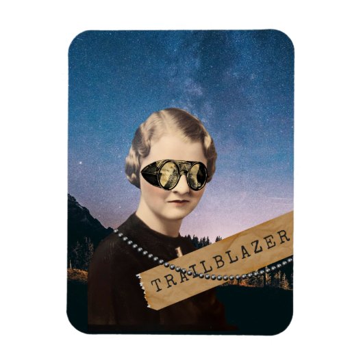  Pop van Woman Trailblazer Night Sky Art Magneet (Verticaal)