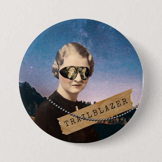 Pop van Woman Trailblazer Night Sky Art Ronde Button 7,6 Cm (Voorkant)