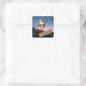  Pop van Woman Trailblazer Night Sky Art Vierkante Sticker (Tas)