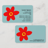 Pop ventilator - blauw (99CCCC) Visitekaartje (Voorkant / Achterkant)