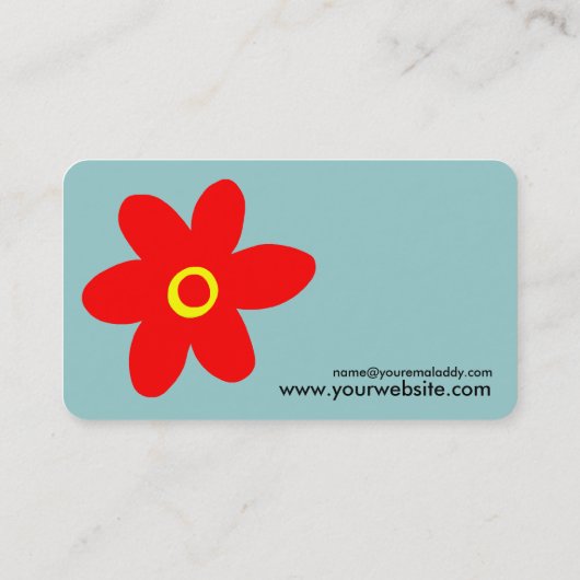 Pop ventilator - blauw (99CCCC) Visitekaartje (Achterkant)