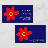 Pop ventilator - donkerblauw visitekaartje (Voorkant / Achterkant)