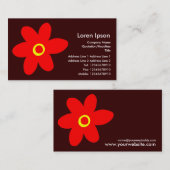 Pop ventilator - donkerbruin visitekaartje (Voorkant / Achterkant)