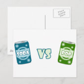 Pop versus Soda Briefkaart (Voorkant / Achterkant)