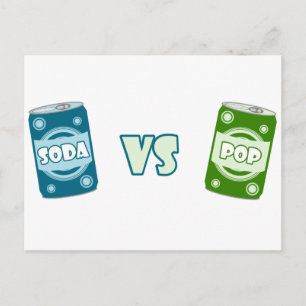 Pop versus Soda Briefkaart