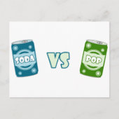 Pop versus Soda Briefkaart (Voorkant)
