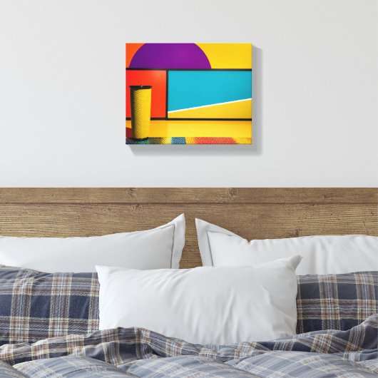 Pop Vibes-Lijst Canvas Afdruk (Insitu (Slaapkamer))