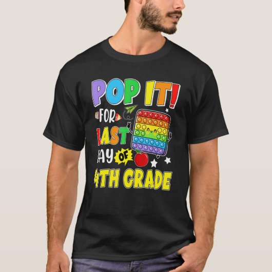 Pop voor de laatste dag van de vierde graad op de t-shirt (Voorkant)