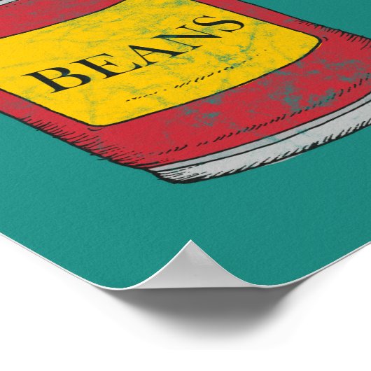 Pop voor gebak-Bean-tinten Poster (Hoek)