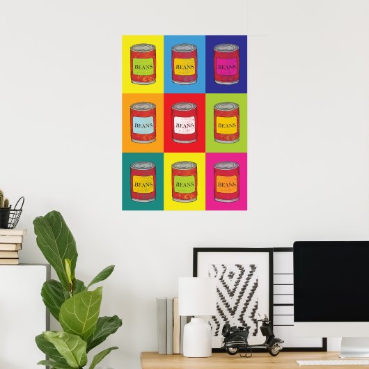 Pop voor gebak-Bean-tinten Poster (Thuiskantoor)