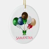 Pop voor kersttaart, kleurrijk keramisch ornament (Rechts)