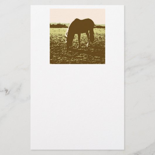 Pop voor paardengrazing briefpapier (Voorkant)