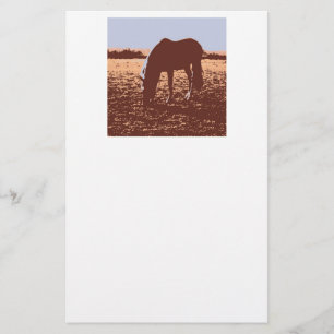 Pop voor paardengrazing briefpapier
