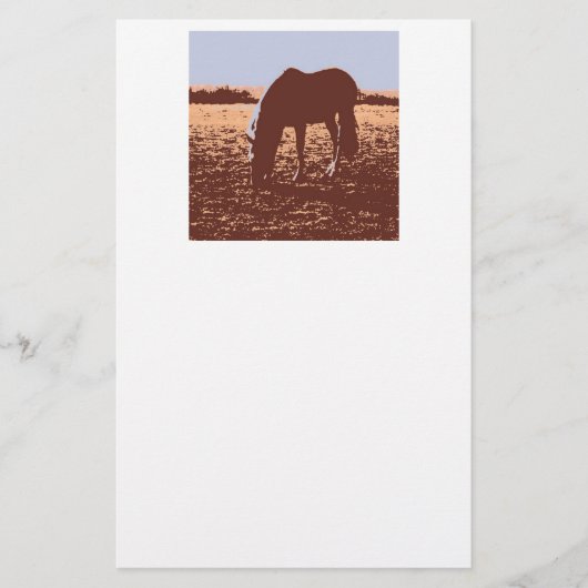 Pop voor paardengrazing briefpapier (Voorkant)