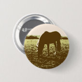 Pop voor paardengrazing ronde button 5,7 cm (Voorkant /achterkant)