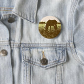 Pop voor paardengrazing ronde button 5,7 cm (In situ)