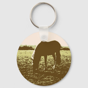 Pop voor paardengrazing sleutelhanger