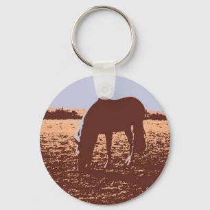 Pop voor paardengrazing sleutelhanger