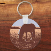 Pop voor paardengrazing sleutelhanger (Voorkant)