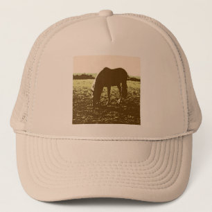 Pop voor paardengrazing trucker pet