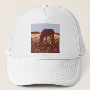 Pop voor paardengrazing trucker pet