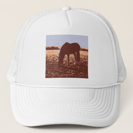 Pop voor paardengrazing trucker pet (Voorkant)