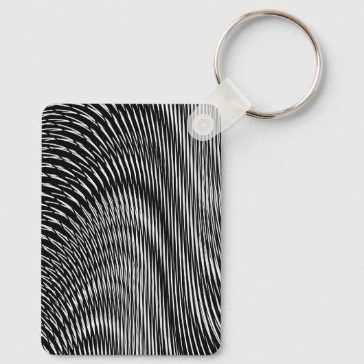 Pop voor zwart-wit-gitaartrippy sleutelhanger (Achterkant)