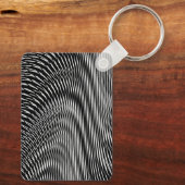 Pop voor zwart-wit-gitaartrippy sleutelhanger (Achterkant)